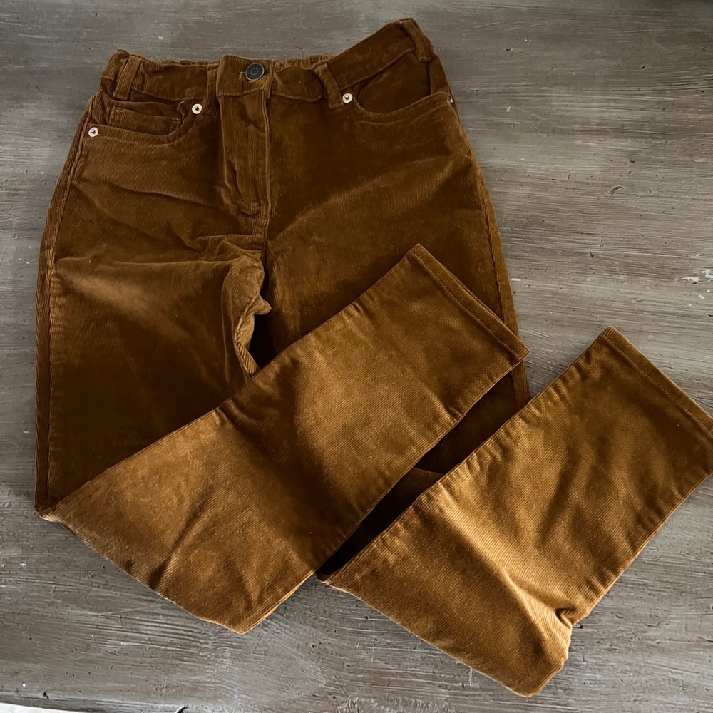 NWT Crewcuts J.Crew girls 12 Brown Corduroy Slim Pants Classic Preppy Timeless
